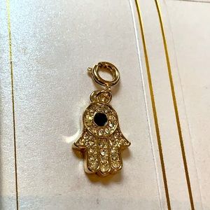 NWOT HAMSA CRYSTAL STERLING SILVER CHARM